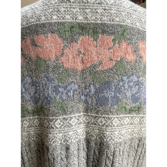 VTG Floral Mid Century Cardigan Sweater Sz Med - Some pilling - Northern Reflect - Picture 2 of 7